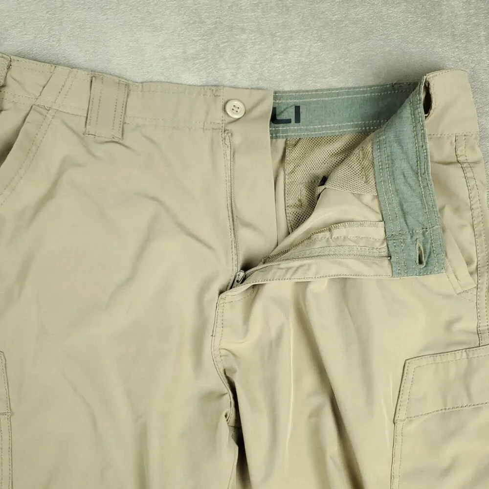 Denali Cargo Shorts Mens 36 Beige Stretch Lightweight Outdoor Travel Summer
